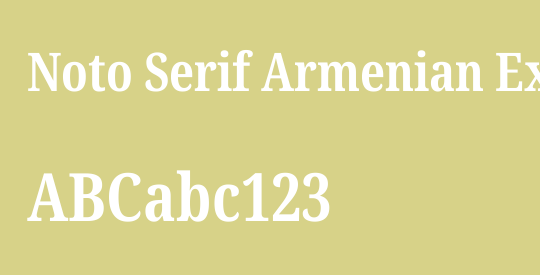 Noto Serif Armenian ExtraCondensed