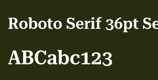 Roboto Serif 36pt SemiCondensed SemiBold