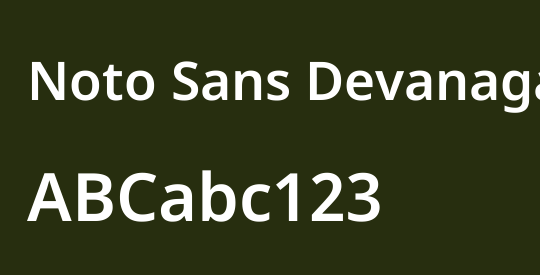 Noto Sans Devanagari SemiBold