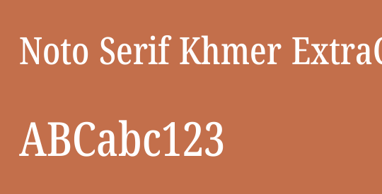 Noto Serif Khmer ExtraCondensed Medium