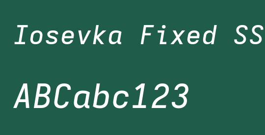 Iosevka Fixed SS07 MdExObl