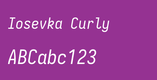 Iosevka Curly