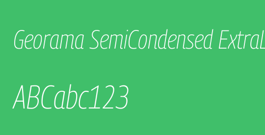 Georama SemiCondensed ExtraLight