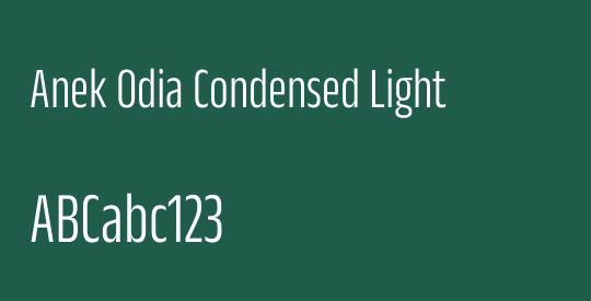 Anek Odia Condensed Light