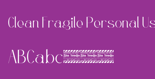 Clean Fragile Personal Use