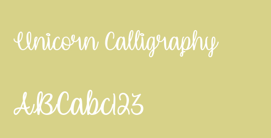 Unicorn Calligraphy