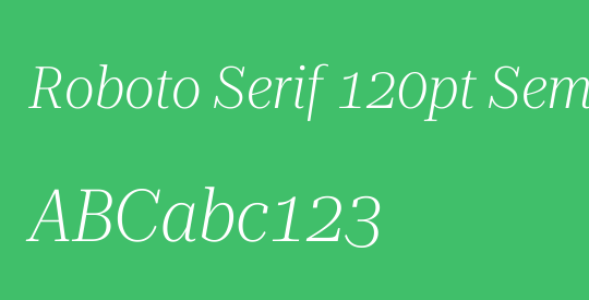 Roboto Serif 120pt SemiCondensed ExtraLight