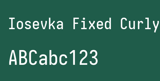 Iosevka Fixed Curly Medium