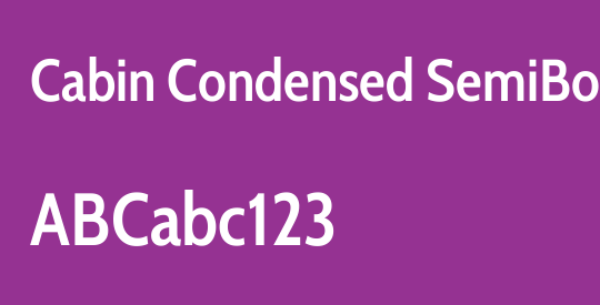 Cabin Condensed SemiBold