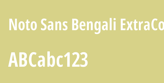 Noto Sans Bengali ExtraCondensed SemiBold