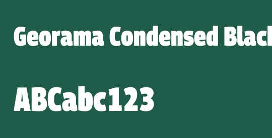 Georama Condensed Black