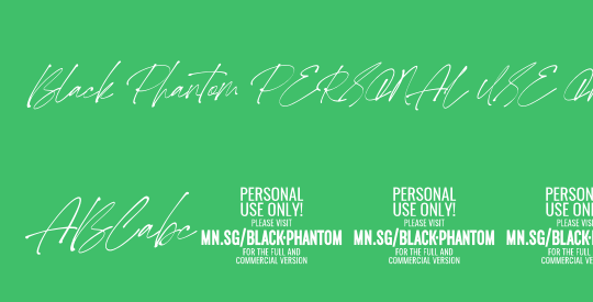 Black Phantom PERSONAL USE ONLY Phantom PERSONAL USE ONLY