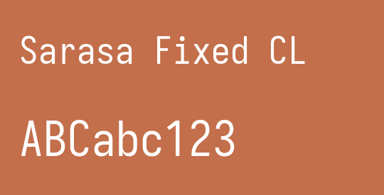 Sarasa Fixed CL
