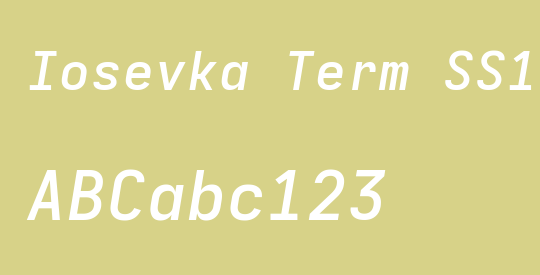 Iosevka Term SS14 SmBdEx