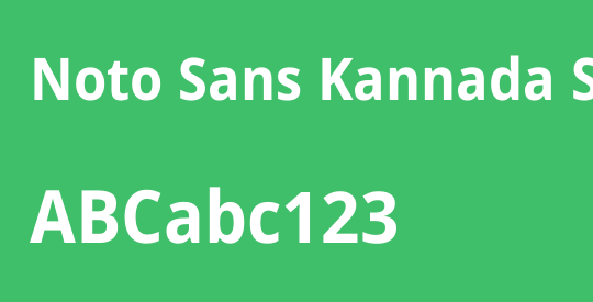 Noto Sans Kannada SemiCondensed