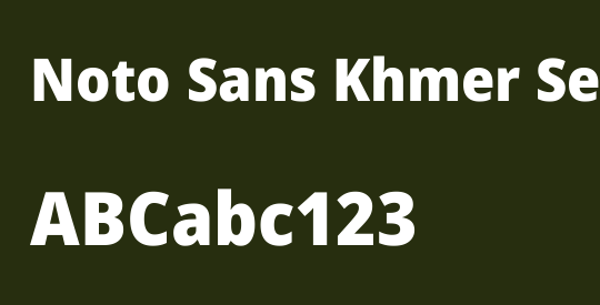 Noto Sans Khmer SemiCondensed Black
