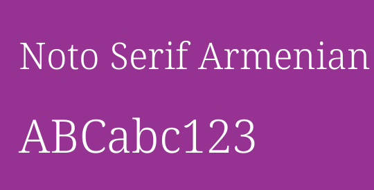 Noto Serif Armenian Light