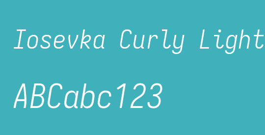 Iosevka Curly Light