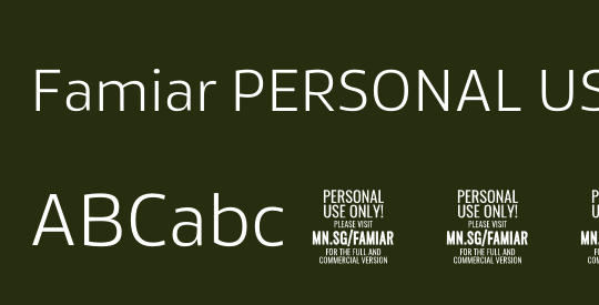 Famiar PERSONAL USE ONLY Light