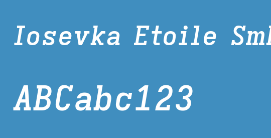 Iosevka Etoile SmBdObl