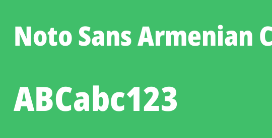 Noto Sans Armenian Condensed Black