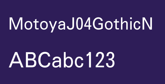 MotoyaJ04GothicN