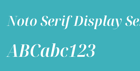 Noto Serif Display SemiCondensed SemiBold