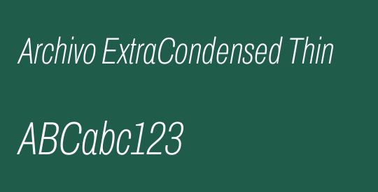 Archivo ExtraCondensed Thin