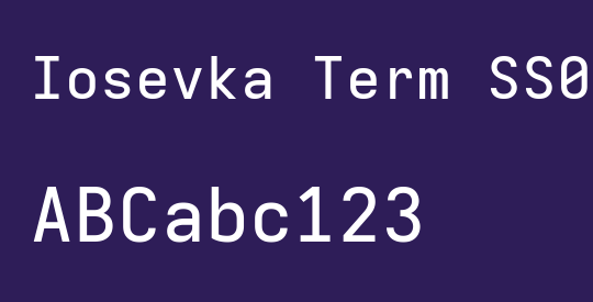 Iosevka Term SS03 MdEx