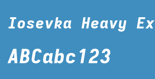 Iosevka Heavy Extended