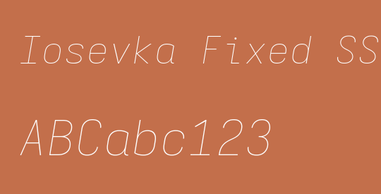 Iosevka Fixed SS07 ThExObl