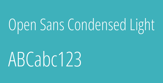 Open Sans Condensed Light