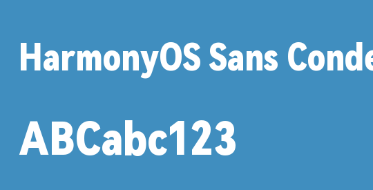 HarmonyOS Sans Condensed