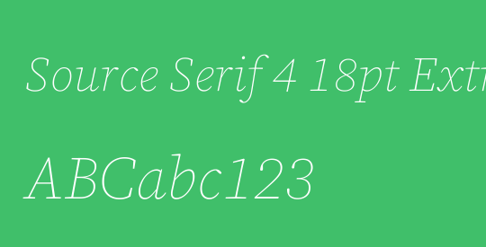 Source Serif 4 18pt ExtraLight