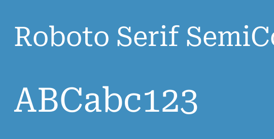 Roboto Serif SemiCondensed