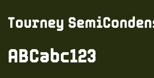 Tourney SemiCondensed Black