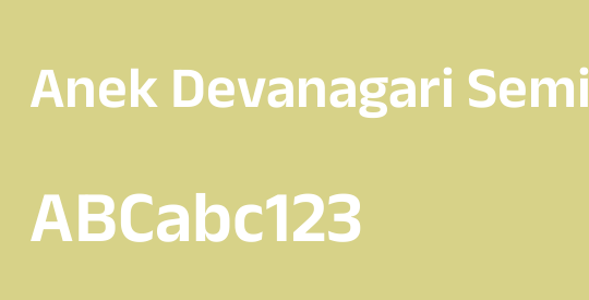 Anek Devanagari SemiBold