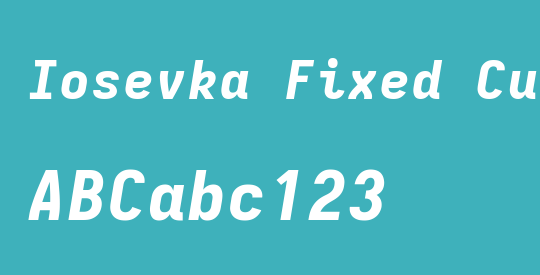 Iosevka Fixed Curly HvEx