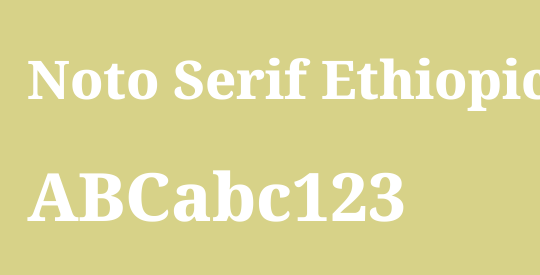 Noto Serif Ethiopic ExtraBold