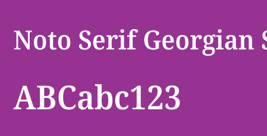 Noto Serif Georgian SemiCondensed SemiBold