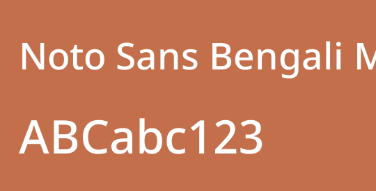 Noto Sans Bengali Medium