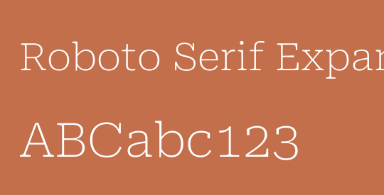 Roboto Serif Expanded Thin