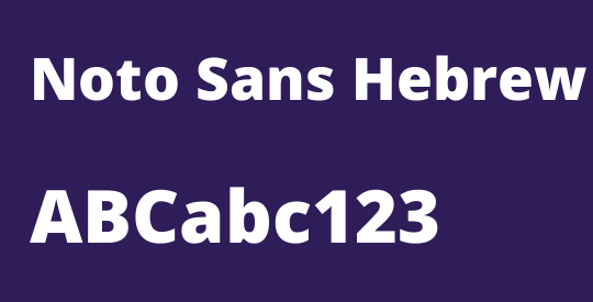 Noto Sans Hebrew Black