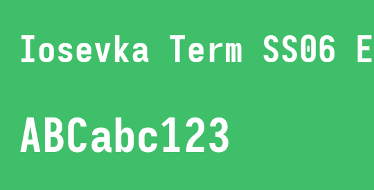 Iosevka Term SS06 Extrabold