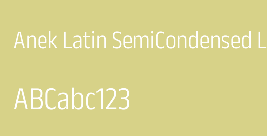 Anek Latin SemiCondensed Light