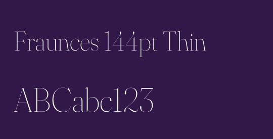 Fraunces 144pt Thin