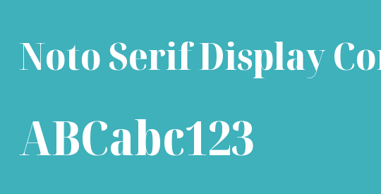 Noto Serif Display Condensed ExtraBold