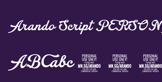 Arando Script PERSONAL USE