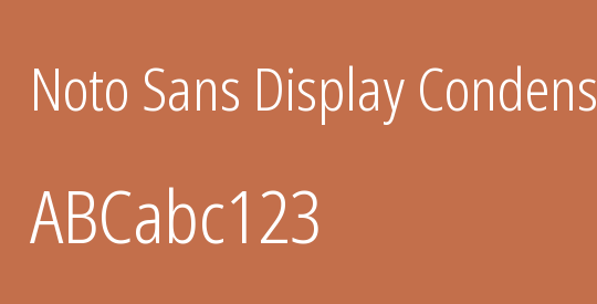 Noto Sans Display Condensed Light