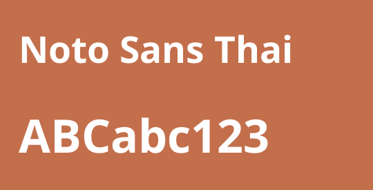 Noto Sans Thai